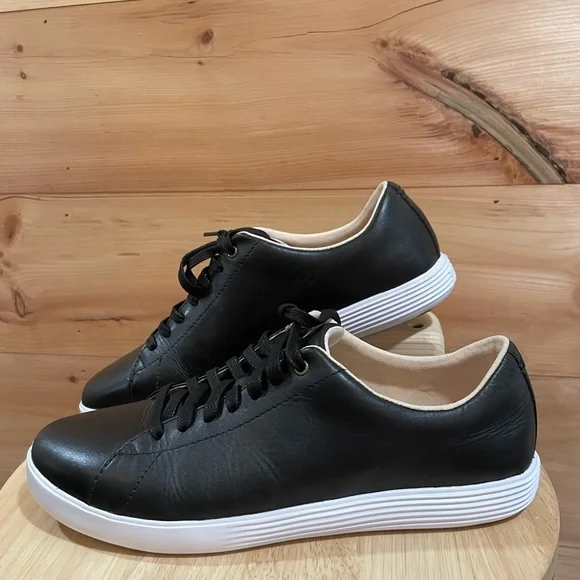NWOB Cole Haan Women’s Grand Crosscourt Li Black Leather Sneakers Size 9 - Picture 5 of 9